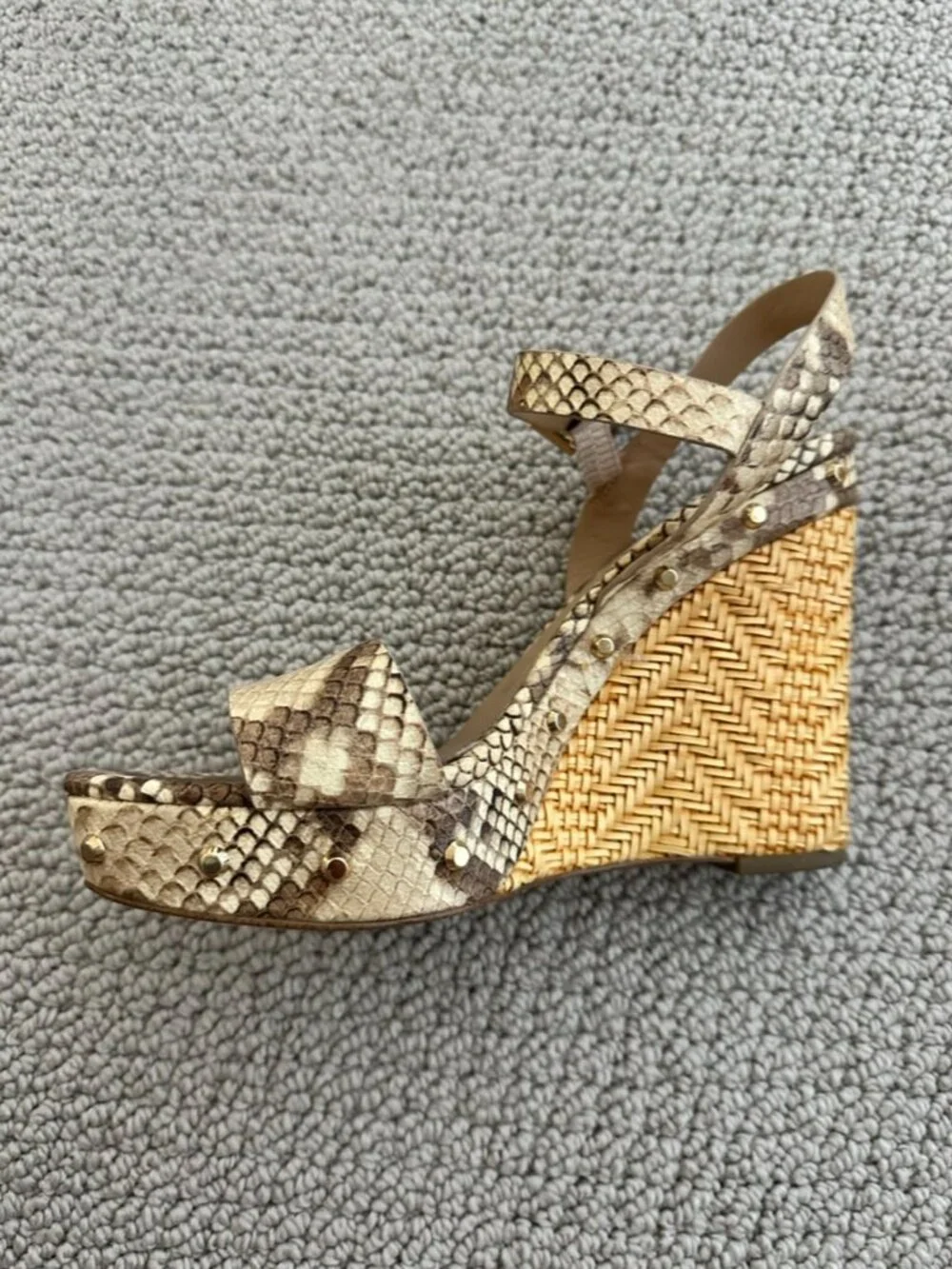 Michael Kors Snake Skin Print Espadrille / Heel